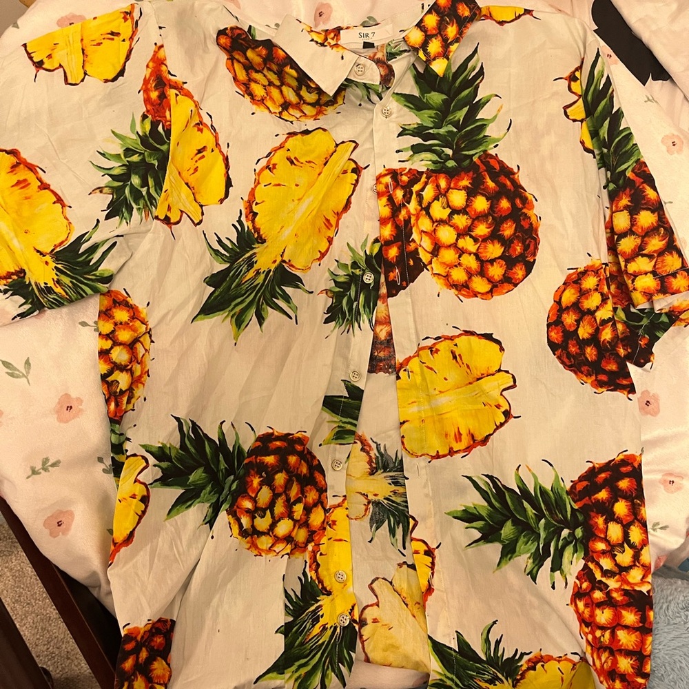 Men pineapple shirt xl